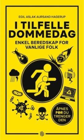 Book cover, I Tilfelle Dommedag by Egil Aslak Aursand Hagerup.