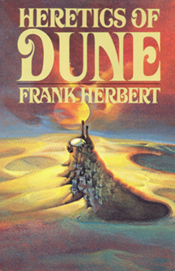 Book cover, Heretics of Dune by Frank Herbert.