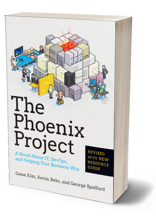 Book cover, The Phoenix Project by Gene Kim, Kevin Behr, George Spafford.