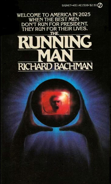 Book cover, The Running Man by Stephen King.