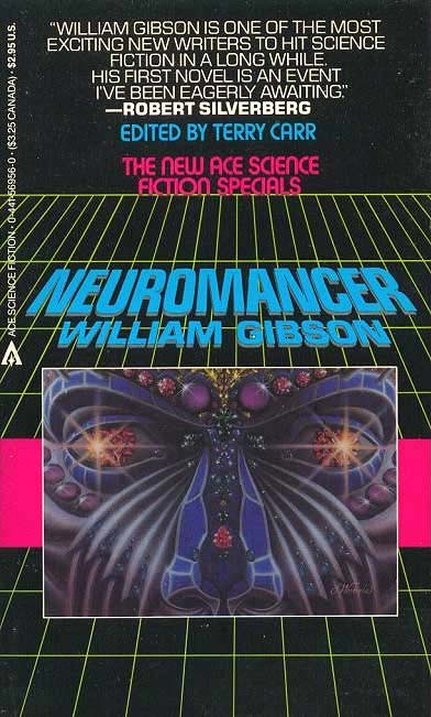 Book cover, Neuromancer by William Gibson.
