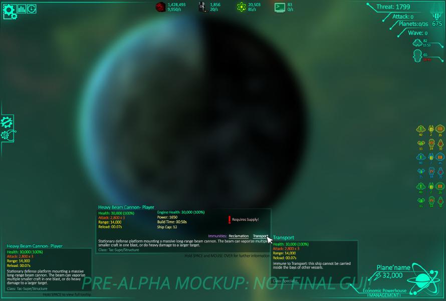AI War 2 early interface mockup.
