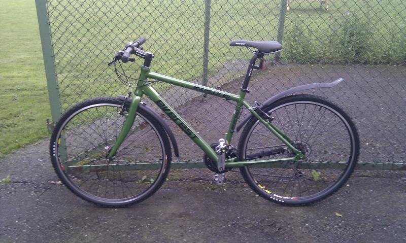 A green bike.