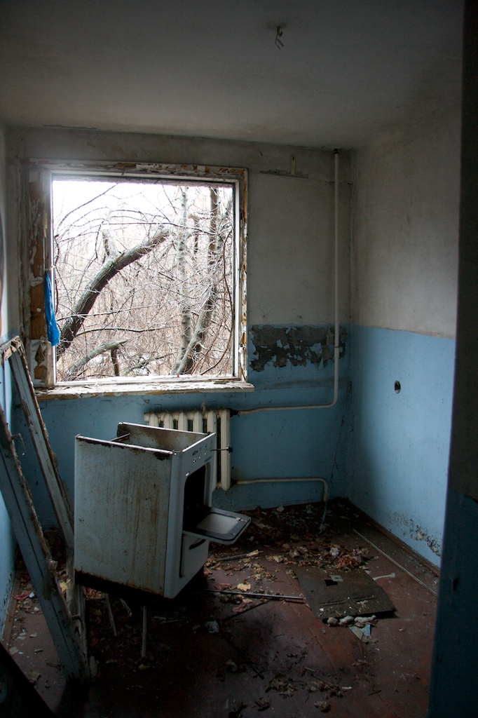 Inside one of the apartments. I think used to be a kitchen.