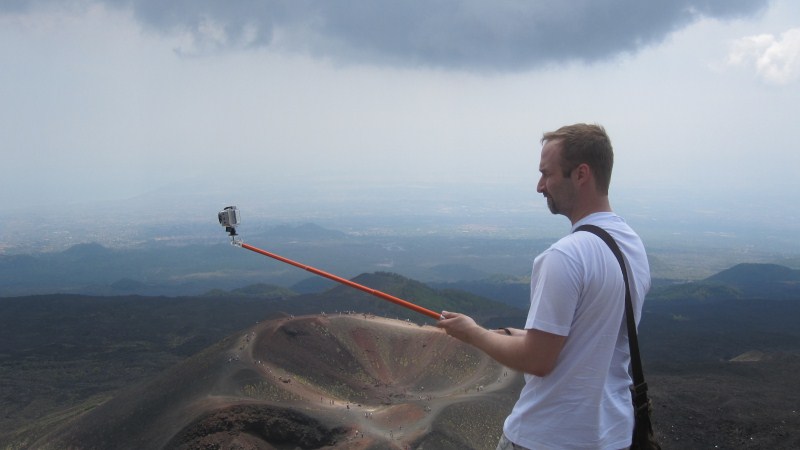I’d brought my GoPro camera, hoping to capture a sudden eruption. But no.