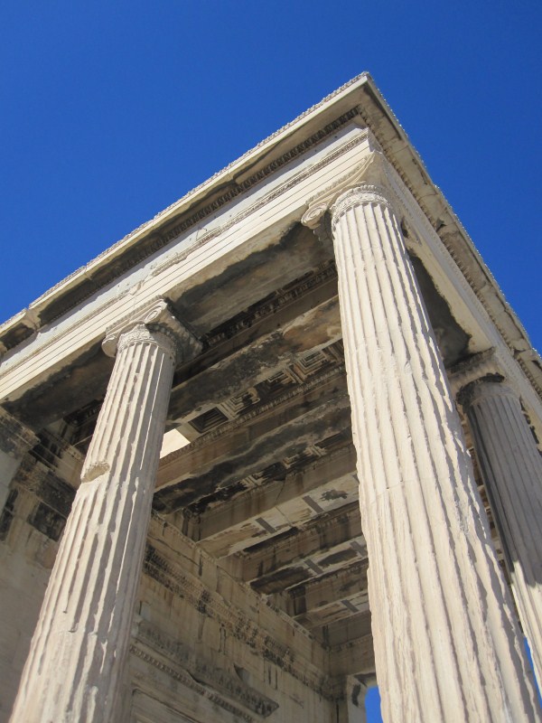 Pillars on the South West side of the Erechtheion. Tee hee.