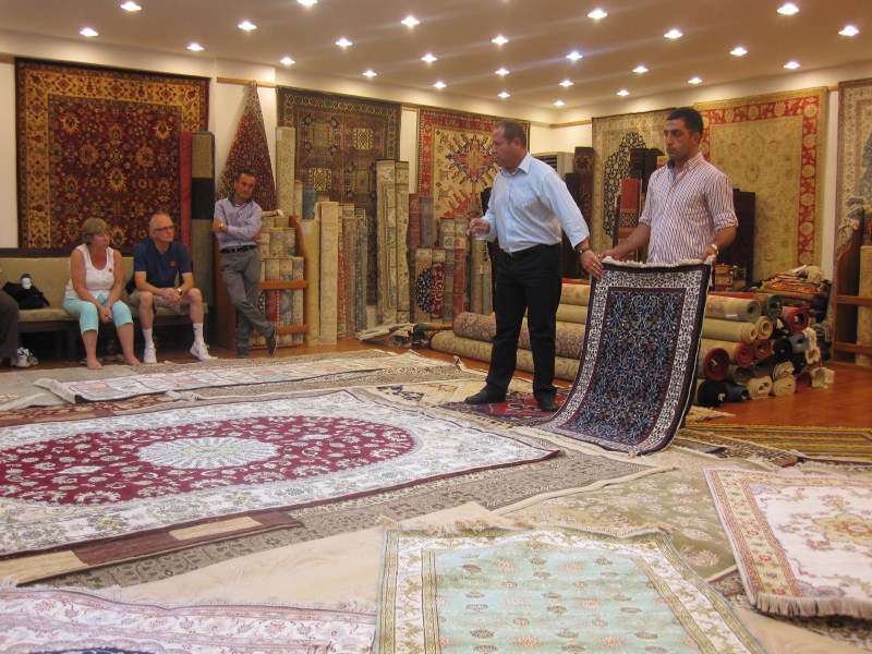 The mandatory Turkish rug showcase. We didn&rsquo;t get one.