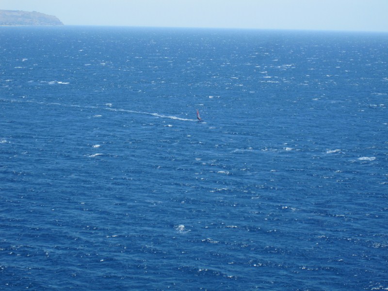 Surfer in the Strait of Messina.
