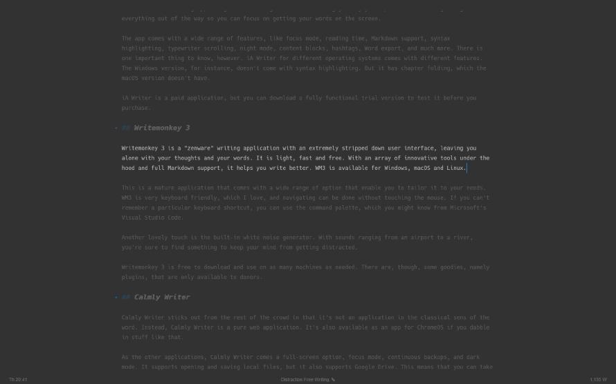 Writemonkey 3