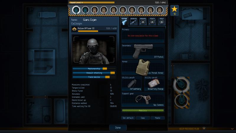 Door Kickers: A wide range of weapons and equipment are available to customize your roster.