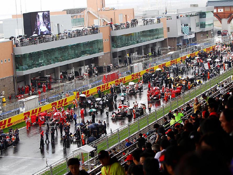 Grid. Formula One World Championship, Rd 17, Korean Grand Prix, Race, Korea International Circuit, Yeongam, South Korea, Sunday, 24 October 2010 Grid. Formula One World Championship, Rd 17, Korean Grand Prix, Race, Korea International Circuit, Yeongam, South Korea, Sunday, 24 October 2010