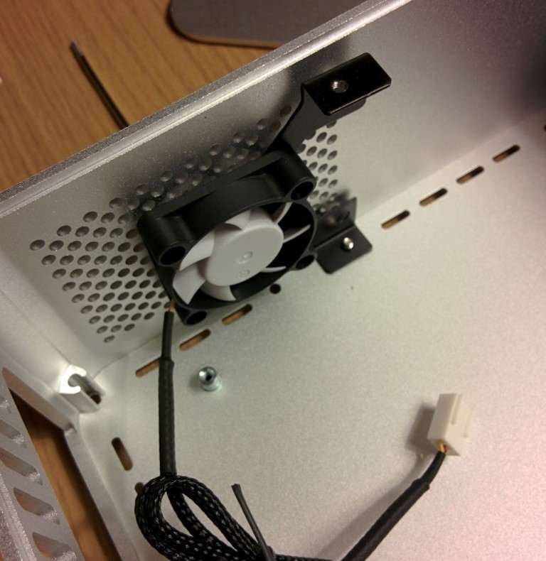 I decided to attach the fan in case I needed it. I’d rather avoid having to attach it with the motherboard installed.