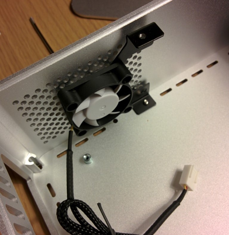 I decided to attach the fan in case I needed it. I&rsquo;d rather avoid having to attach it with the motherboard installed.