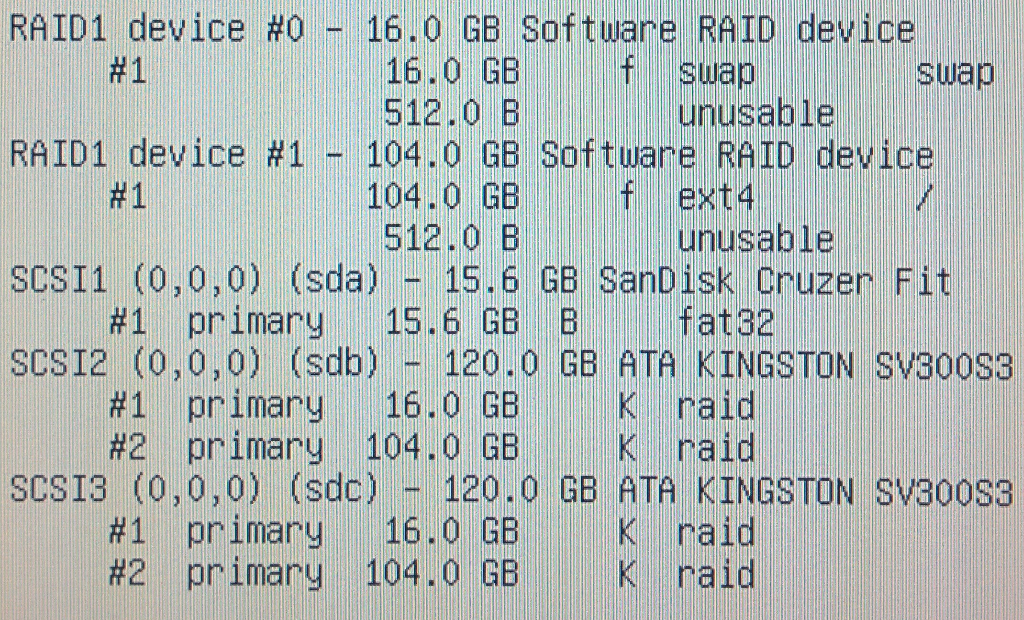 Ubuntu manual raid1 partition