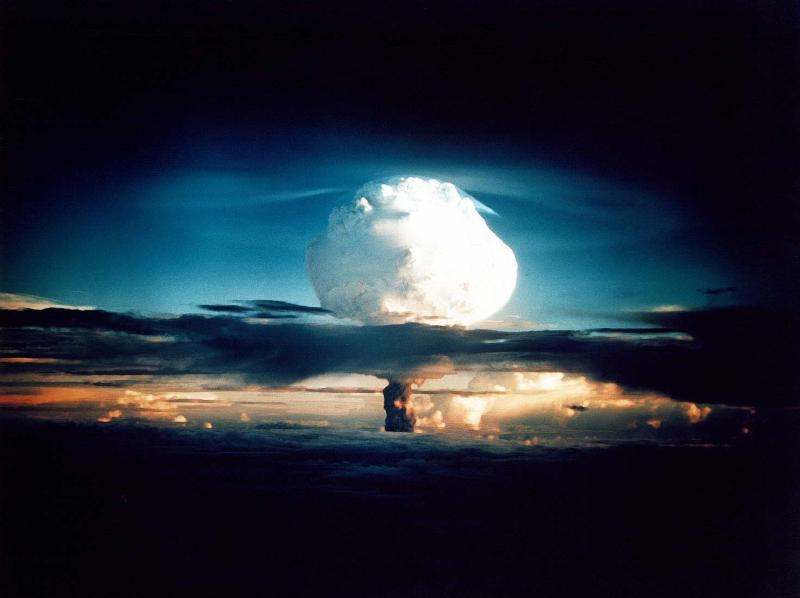 Hydrogen bomb explosion.