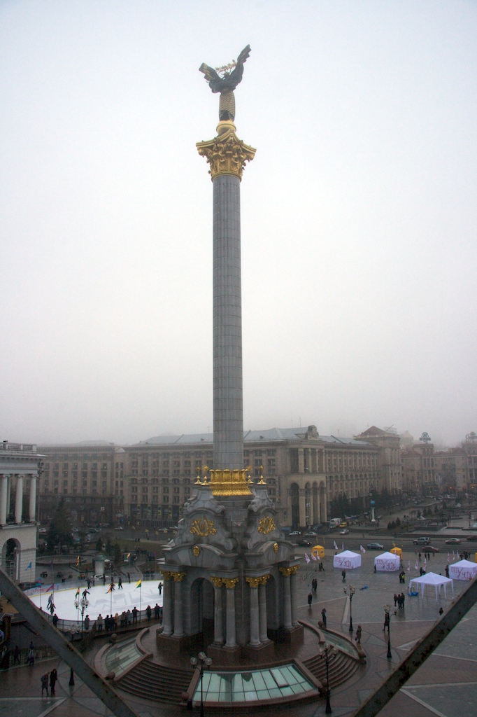 The monument on Independence Square is to Berehynia.