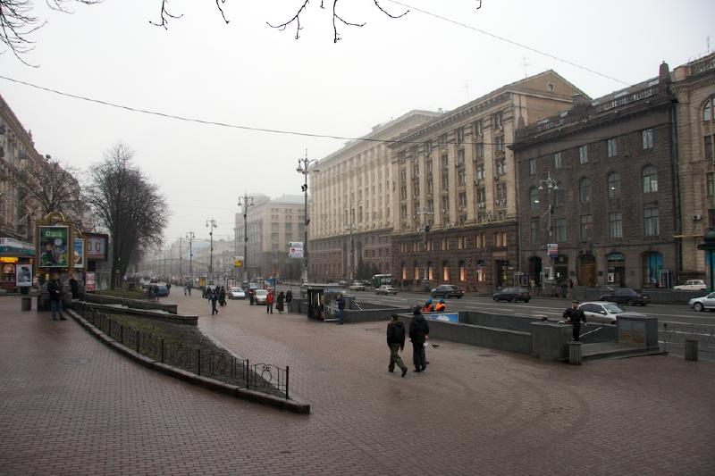 A foggy day in Kyiv.