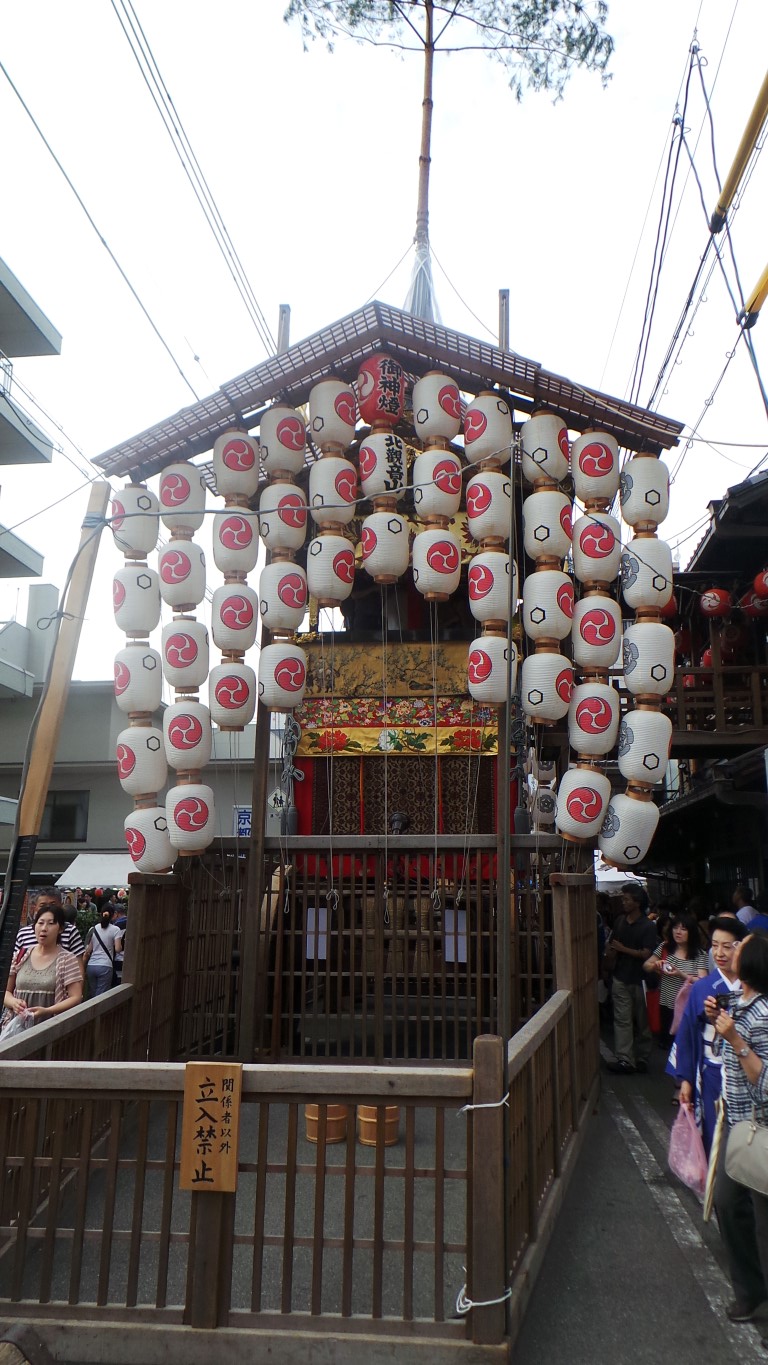 Paper lanterns on Gion Matsuri float.