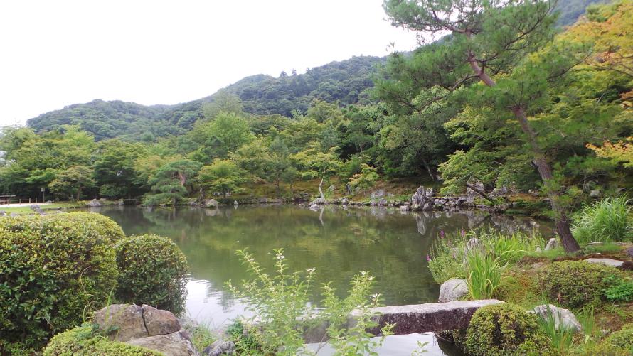 From one of the many temples in the Arashiyama area. From one of the many temples in the Arashiyama area.