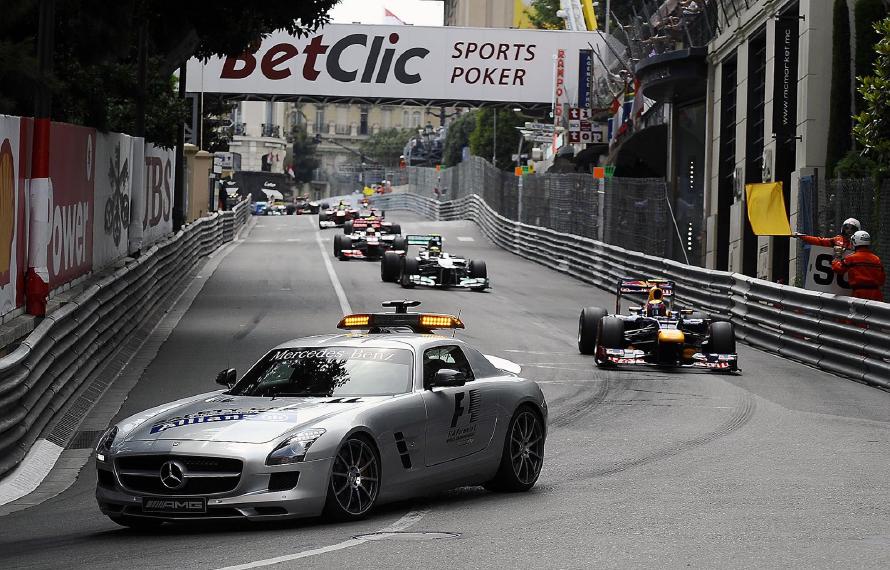Safety car leads the field. Formula One World Championship, Rd6, Monaco Grand Prix, Race Day, Monte-Carlo, Monaco, Sunday, 27 May 2012. © Sutton Images. No reproduction without permission. Safety car leads the field. Formula One World Championship, Rd6, Monaco Grand Prix, Race Day, Monte-Carlo, Monaco, Sunday, 27 May 2012. © Sutton Images. No reproduction without permission.