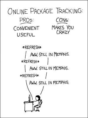 Online Package Tracking by xkcd