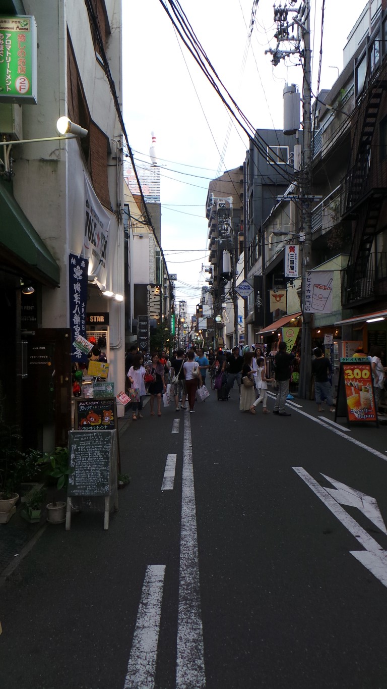 A quiet part of Amerikamuri, a good place to see the cutting edge of teenage fashion and culture in Japan. Also a good place if you want to shop for t-shirts.