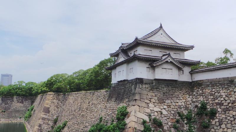 Outer walls of Osaka Castle.