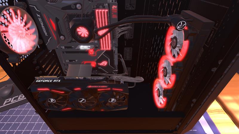 A screenshot from PC Building Simulator showing what is probably very expensive computer.