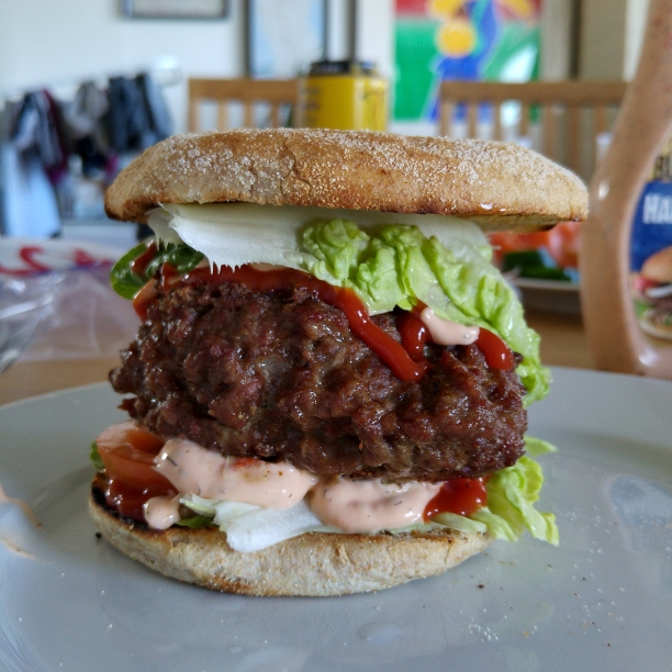 The first BBQ burger this season. It won’t be the last.