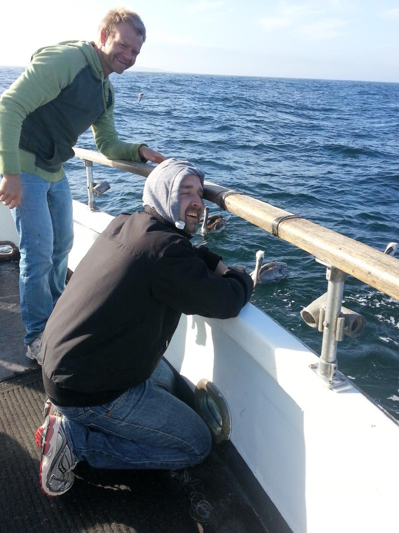 This is me fishing. One of my better moments on the trip. Hans Olav giving me moral support in the background.