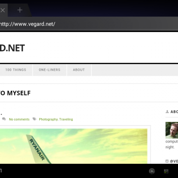 Default browser on Android 4.0.4 (landscape mode, Samsung Galaxy Tab P1000)