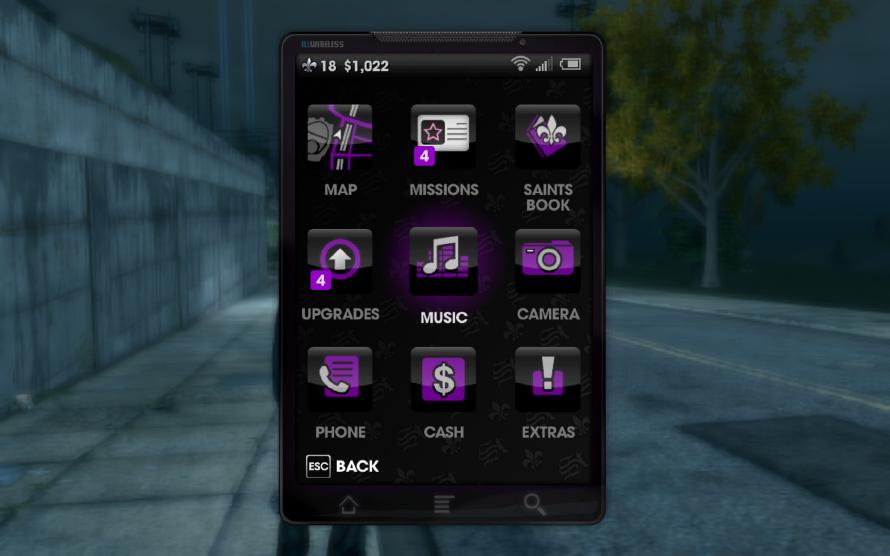 The in-game smartphone - very well executed. The in-game smartphone - very well executed.