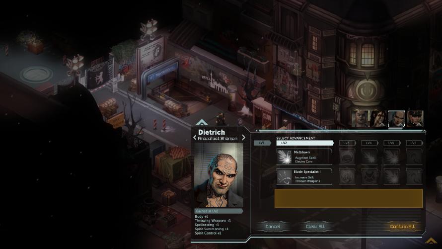 Shadowrun: Dragonfall - Director's Cut: Your team's skills can also be upgrade, not by spending karma points, but by selecting from one of two new perks. Shadowrun: Dragonfall - Director’s Cut: Your team’s skills can also be upgrade, not by spending karma points, but by selecting from one of two new perks.