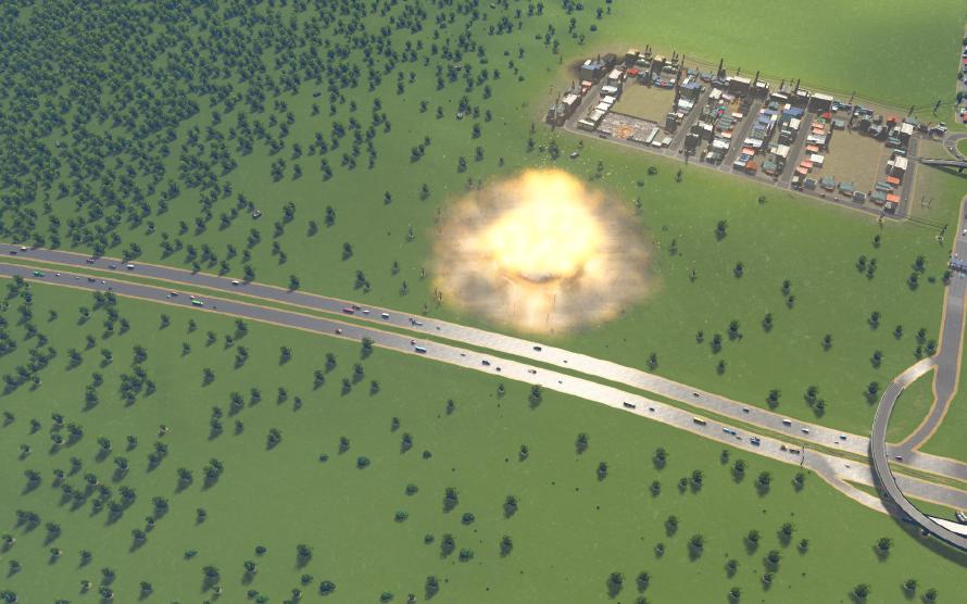 Impact! Meteor impact just North of the high way.