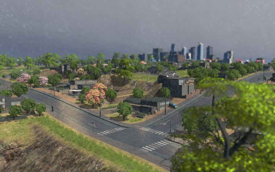 Valley Square with Evergreen Park in the background. Valley Square with Evergreen Park in the background.
