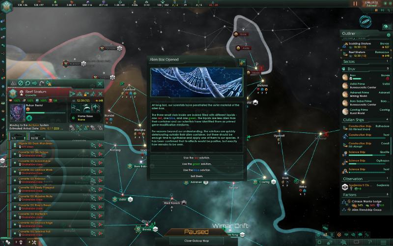 One of the many events Stellaris throws at the players.