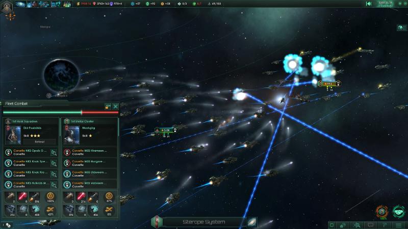 Stellaris: Fleet combat.