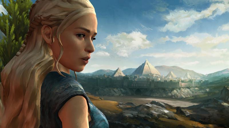 Screenshot from Telltale Game&rsquo;s Game of Thrones games showing The Mother of Dragons.