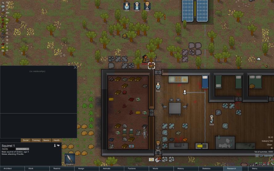 The tame squirrel, a true hero, attacks Priscilla the Warrior Princess. The tame squirrel, a true hero, attacks Priscilla the Warrior Princess.
