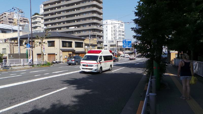 The Japanese are very polity and calm, and the same goes for their ambulances.
